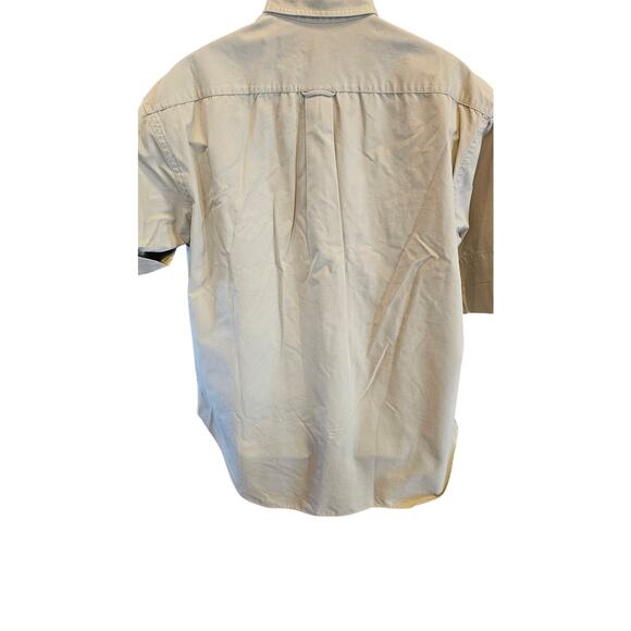 Vintage Willis & Geiger sz XL khaki shootin shirt double pocket shoulder patch # - Picture 3 of 7